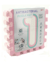 Sunta Tapis Puzzle Souple Antibactérien 10M+ - Rose & Blanc