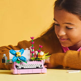 Lego Typewriter with Flowers 8A+