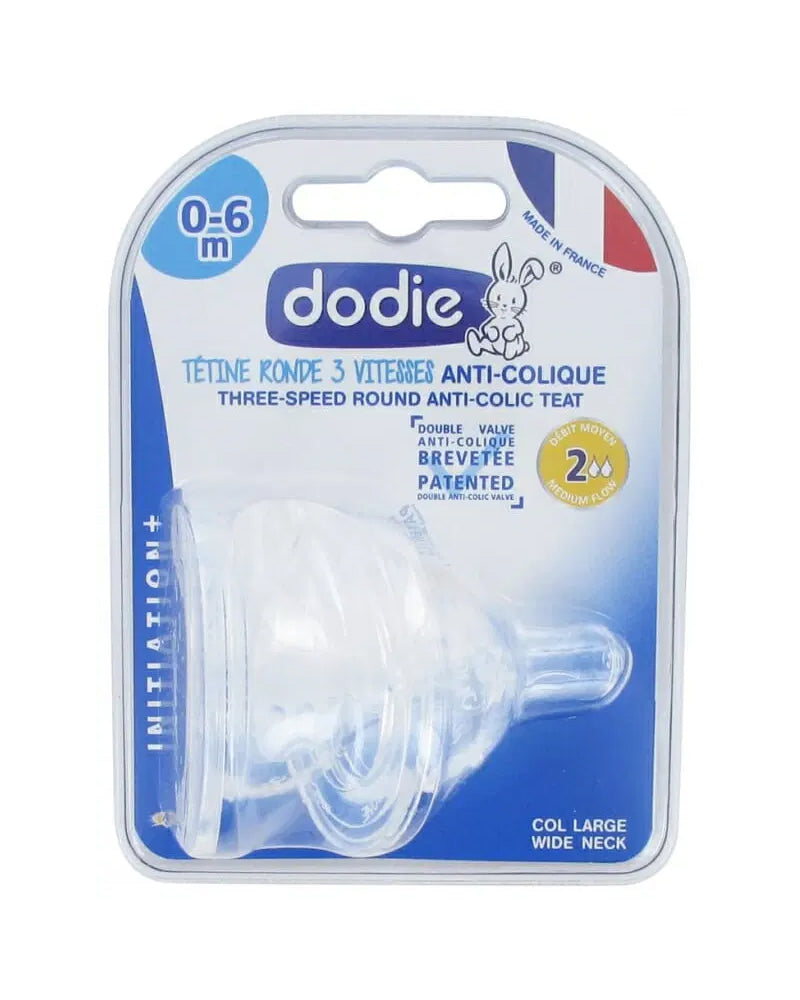Dodie Lot de 2 Tétines Ini+ Anti-Colique D2 0-6M