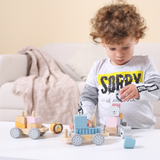 Viga Toys PolarB Train Empilable Animaux en Bois 18M+