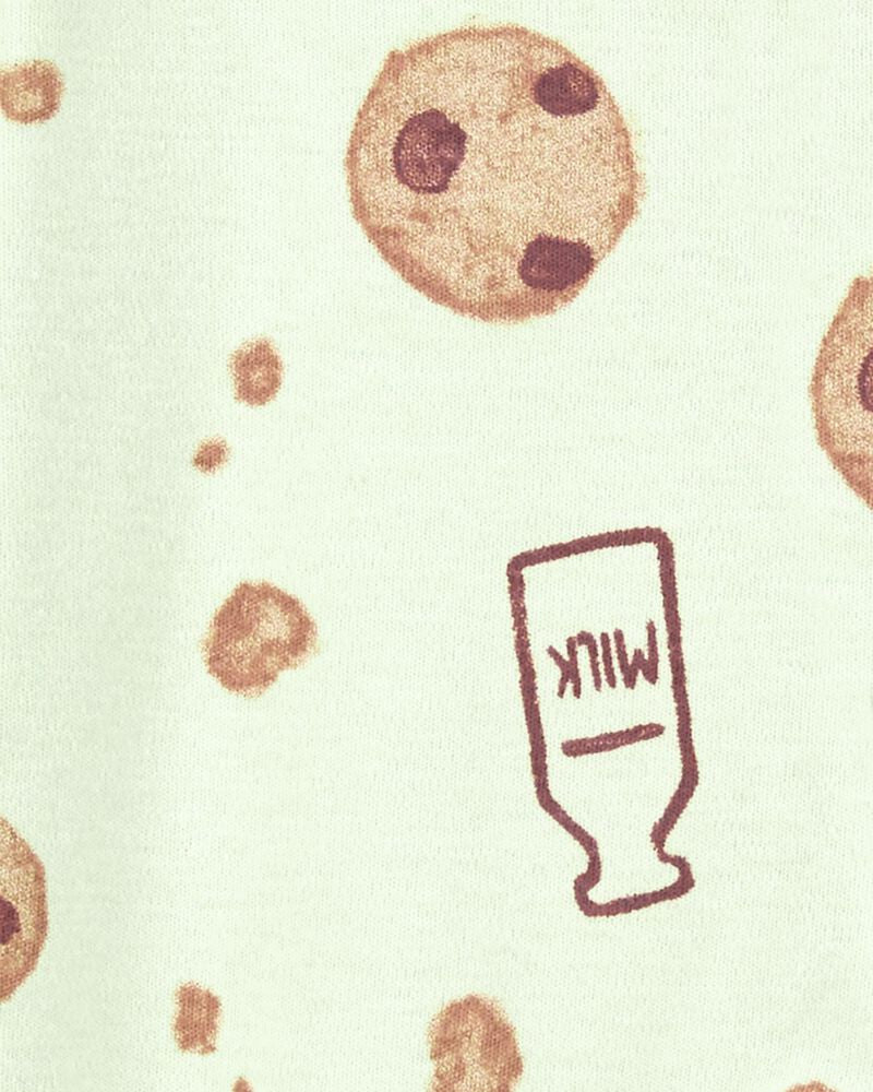 Grenouillère En Coton 2-Way Zip Cookies & Lait Bébé Carter's - Vert
