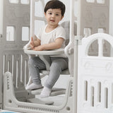 Parque plegable (151x188cm) + Tobogán + Columpio + Tapete - Coche gris