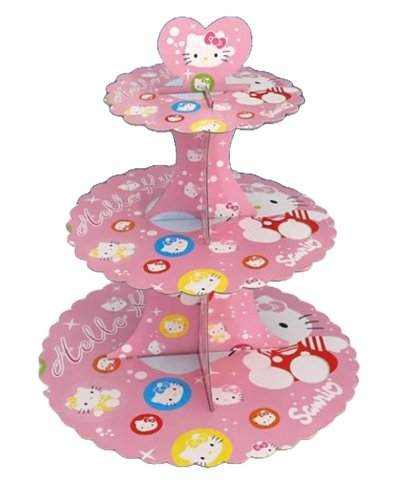 Support à Gâteaux en Papier Pliable - Hello Kitty