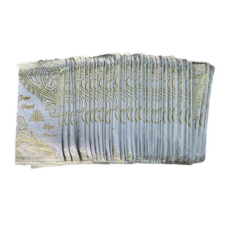 Pack de 50 Lingettes Individuelles Pour les Mains - Parfum Citron