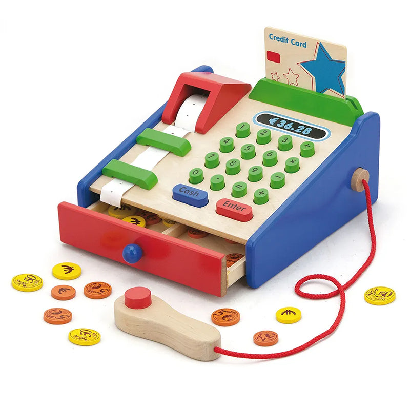 Viga Toys Caisse Enregistreuse Bleu et Rouge - 3A+