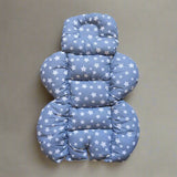 Coussin de Poussette - Étoiles Blanc sur Bleu Turquin