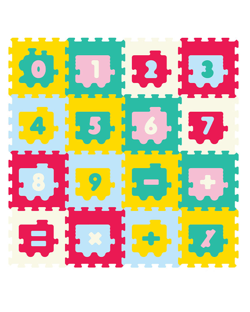 Sunta Tapis Puzzle Train à Numéros 16 Pièces 10M+