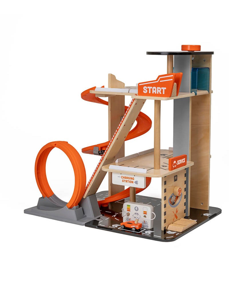 Eurekakids Wooden Racing Garage - 2A+
