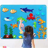 Tapis Mural Éducatif en Feutrine - Thème Marin - 3A+