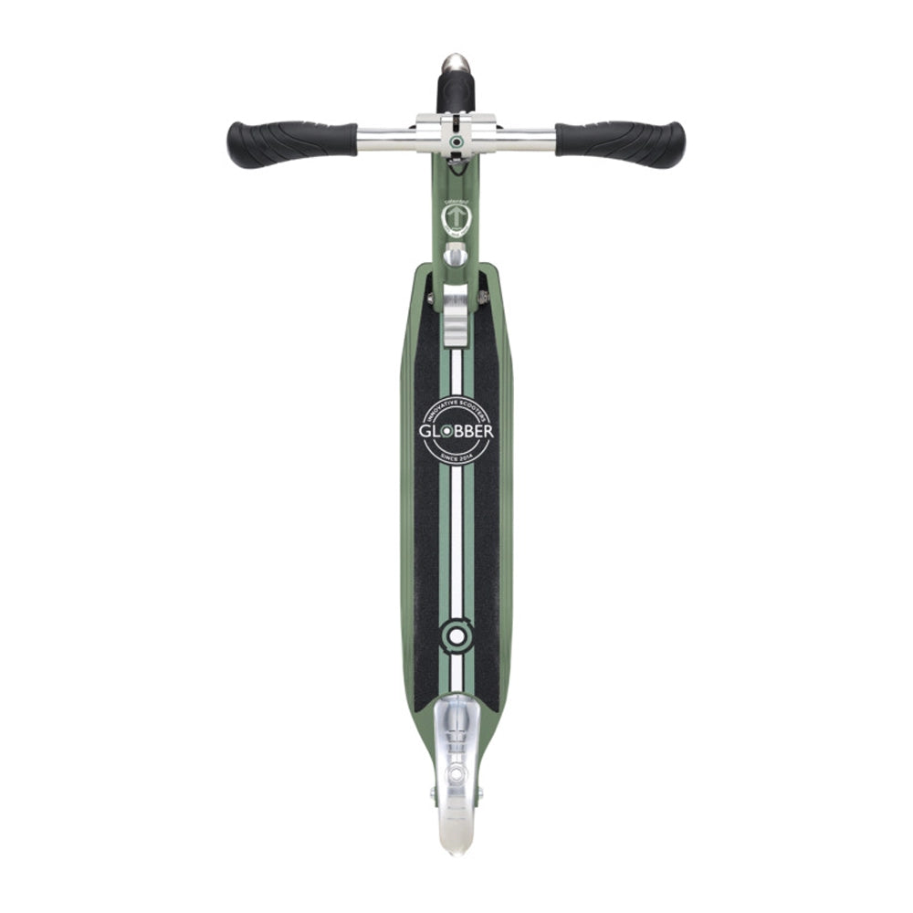 Globber Flow Elements Lights Chrome Scooter - Olive