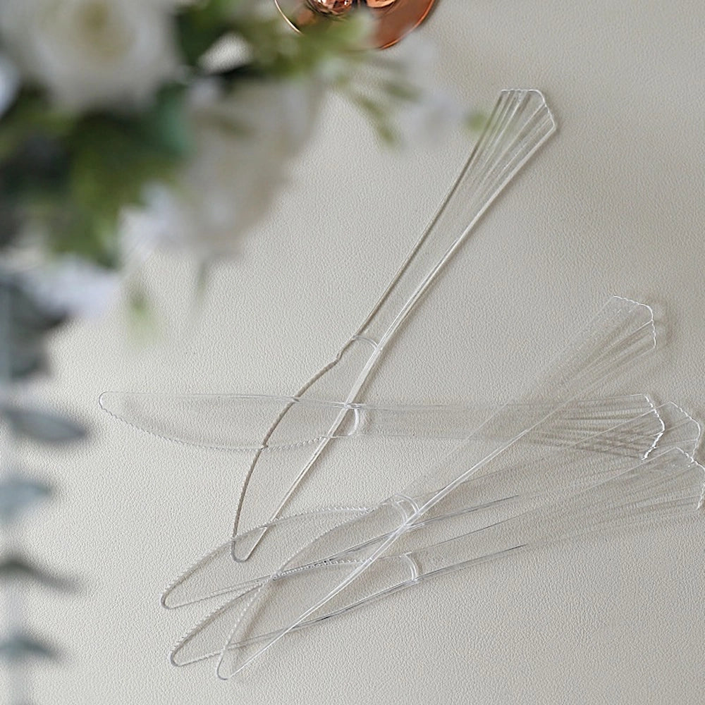 Ensemble de 20 Couteaux en Plastique - Transparent