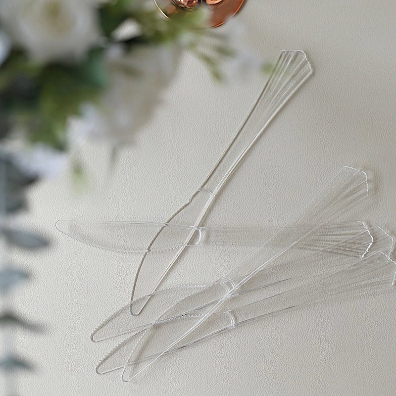 Ensemble de 20 Couteaux en Plastique - Transparent