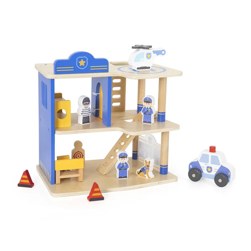 Viga Toys Estación de Policía de Madera con Accesorios – 3 años+