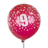 Lot de 6 Ballons en Latex Imprimés 9 – 30cm