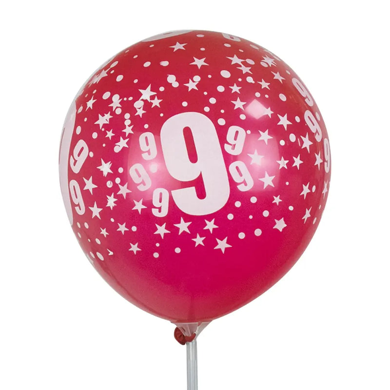 Lot de 6 Ballons en Latex Imprimés 9 – 30cm
