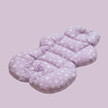 Coussin de Poussette - Étoiles Blanc sur Rose Bonbon