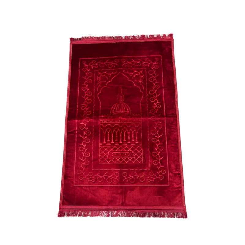 Very Soft and Thick Prayer Rug - Red