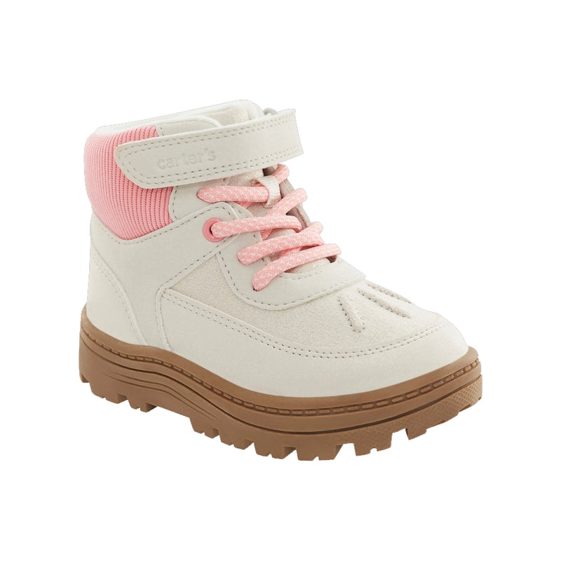 Carter's Hiking Boots - White & Pink