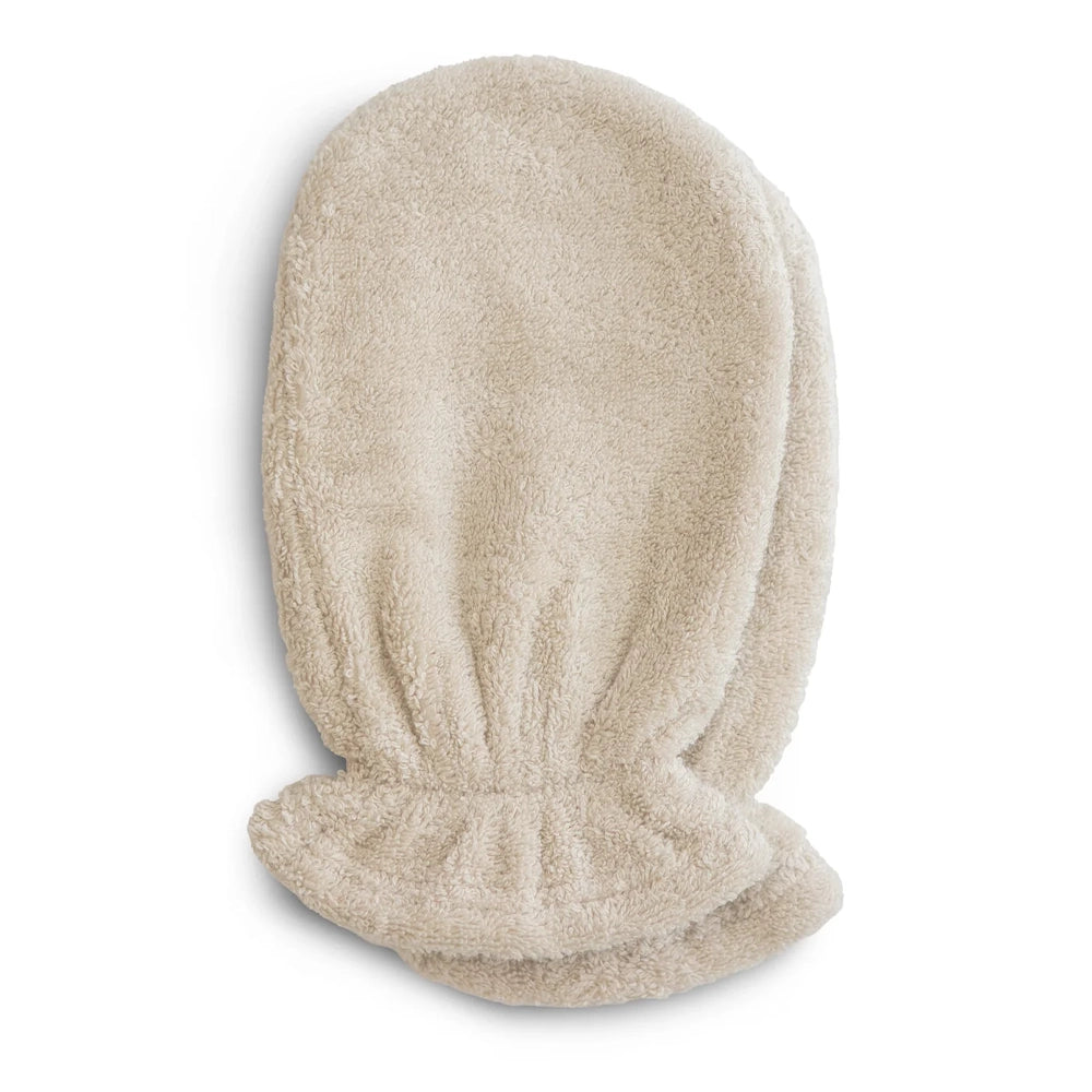 Mushie Lot de 2 Gants de Bain en Coton Biologique - Brouillard