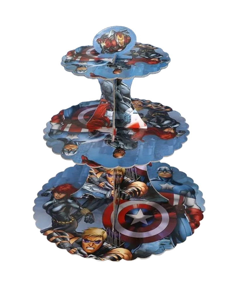 Support à Gâteaux en Papier Pliable - Captain America