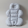Coussin de Poussette - Floral Blanche sur Gris