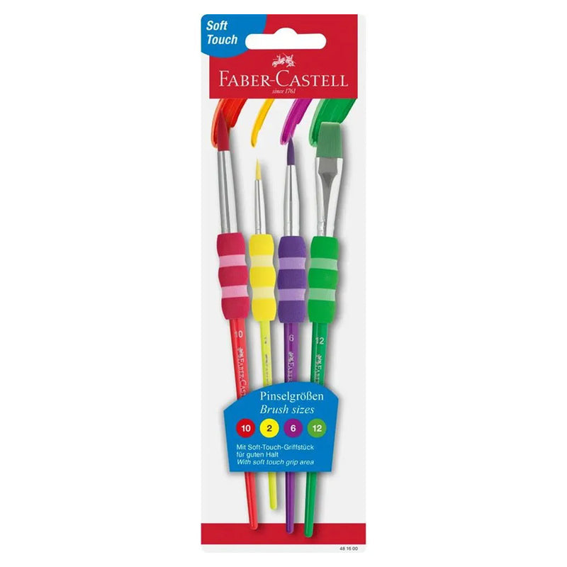 Faber-Castell Lot de 4 Pinceaux Soft Touch