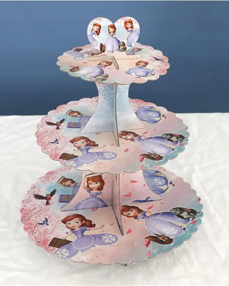 Support à Gâteaux en Papier Pliable - Princesse