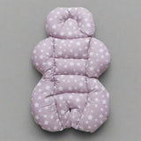 Coussin de Poussette - Étoiles Blanc sur Rose