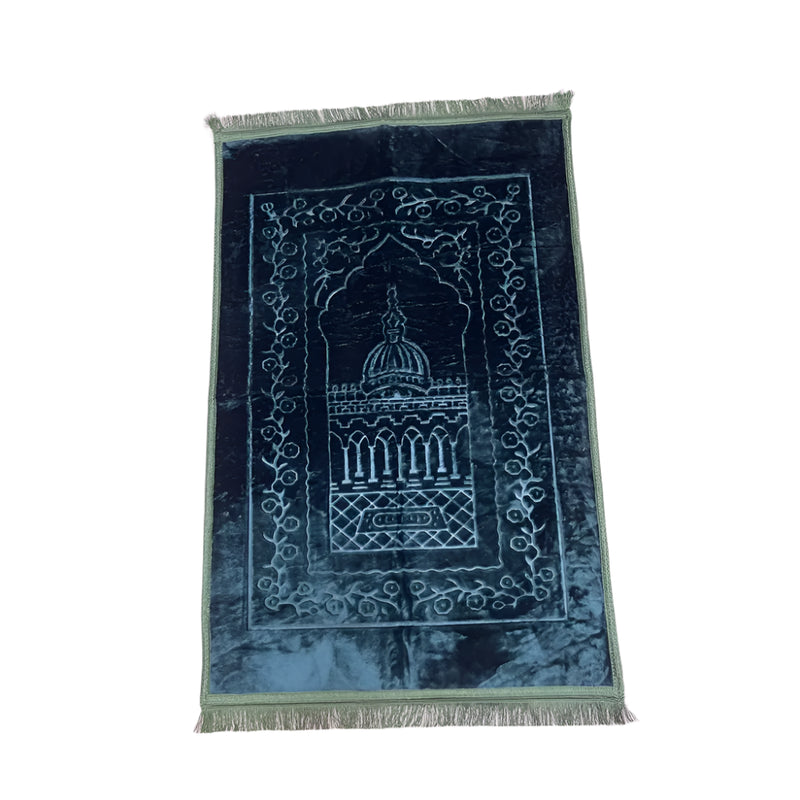 Very Soft and Thick Prayer Rug - Teal