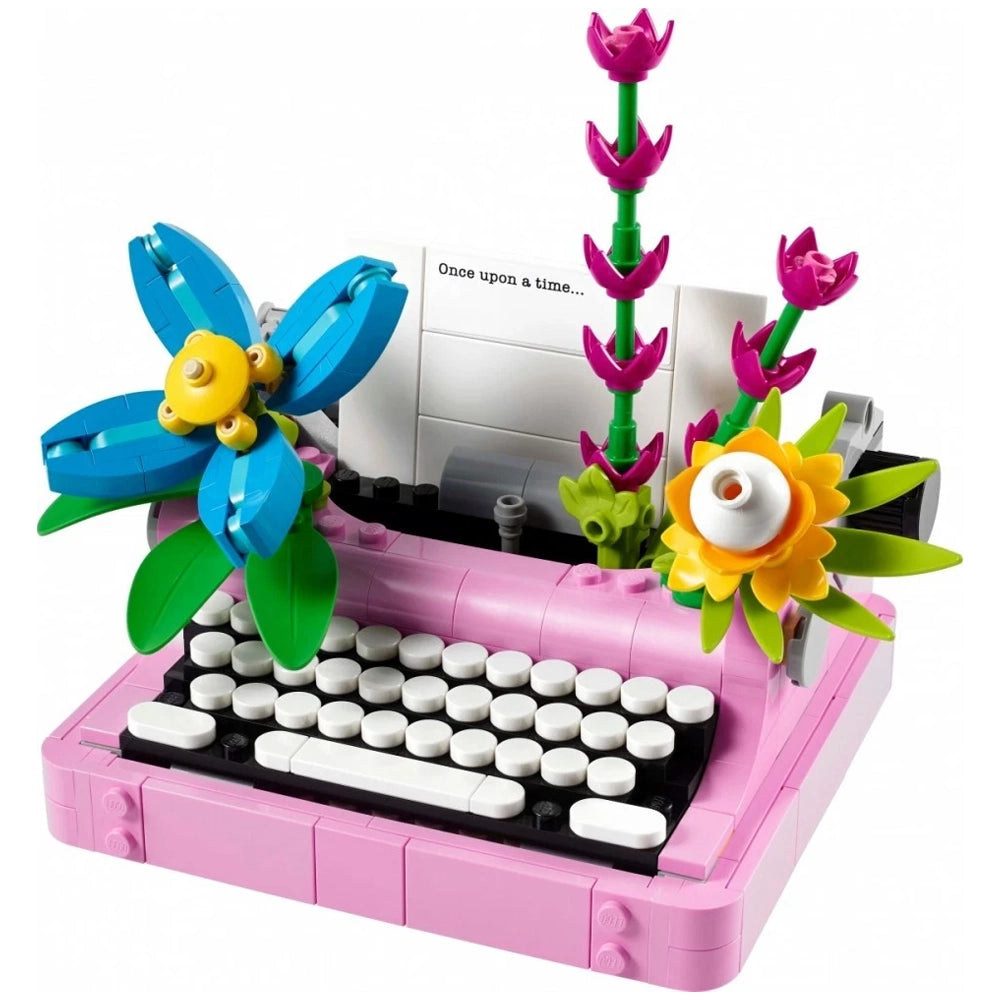 Lego Typewriter with Flowers 8A+