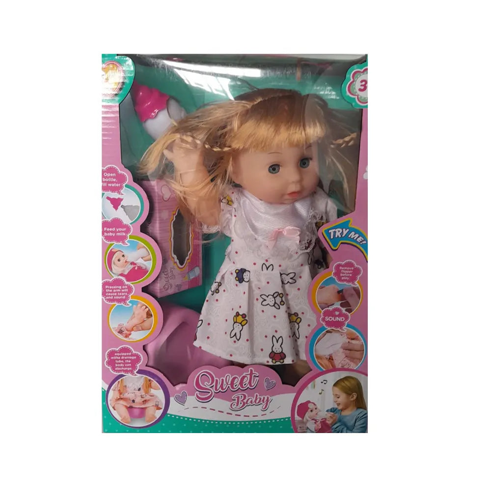 Sweet Baby Doll 33 cm With Accessories - 3Y+