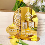 Décoration en Acrylique Calendrier Ramadan - Doré