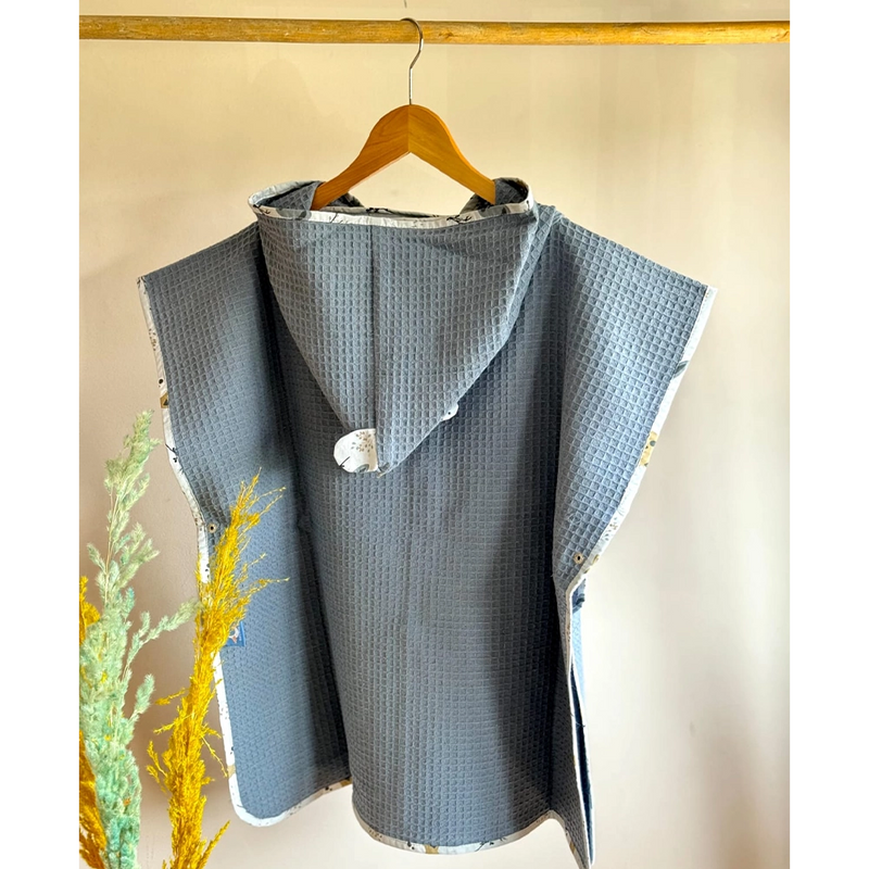 Baby Bulle Ponchos de Bain Double - Gris Foncé