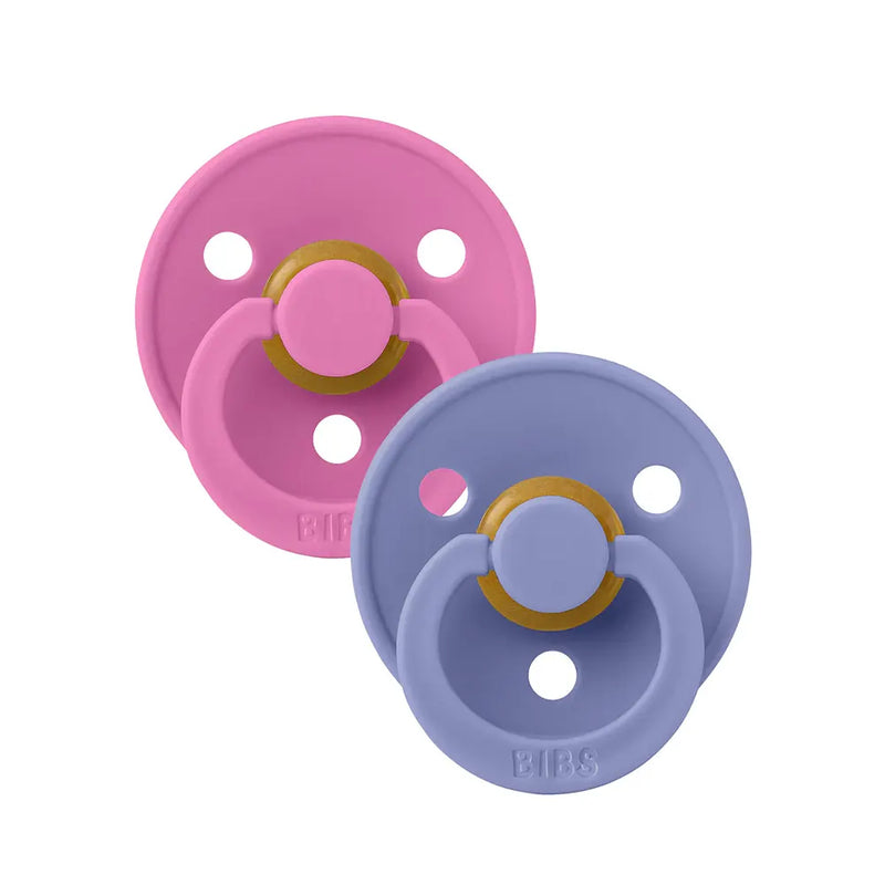 BIBS Pack de 2 Chupetes Redondos – Peri/Bubblegum