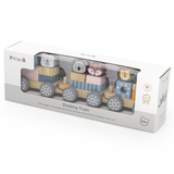 Viga Toys PolarB Train Empilable Animaux en Bois 18M+