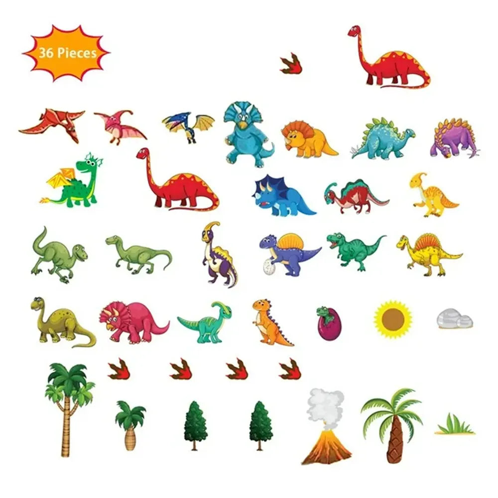 Tapis Mural Éducatif en Feutrine – Thème Dinosaures - 3A+
