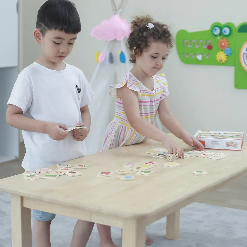 Viga Toys Ensemble de Puzzle d'Apprentissage Formes 3A+
