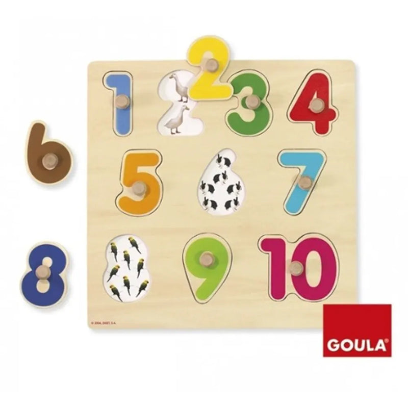 Goula Puzzle Numérique en Bois – 10 Pièces