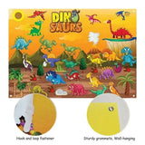 Tapis Mural Éducatif en Feutrine – Thème Dinosaures - 3A+