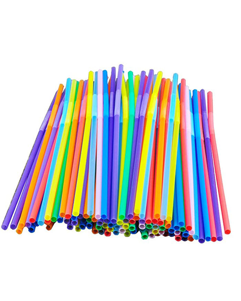 Lot de 100 Pailles En Plastique jetable - Multicolore