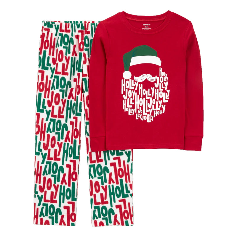 Pyjama 2 Pièces Coton & Polaire Holly Jolly Carter's - Rouge