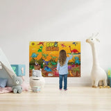 Tapis Mural Éducatif en Feutrine – Thème Dinosaures - 3A+