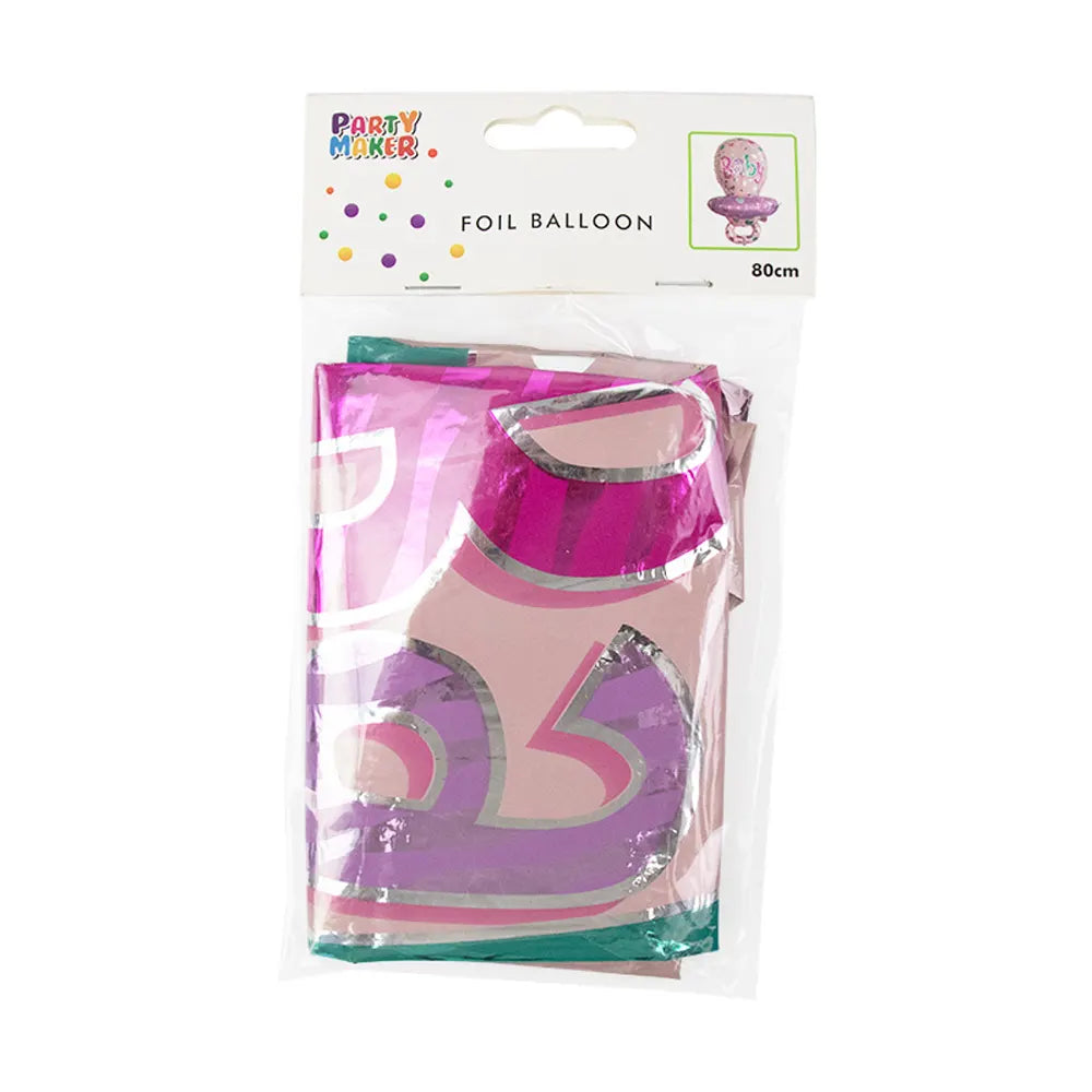 Ballon Aluminium Baby Rose – Thème Sucette 35 x 70cm