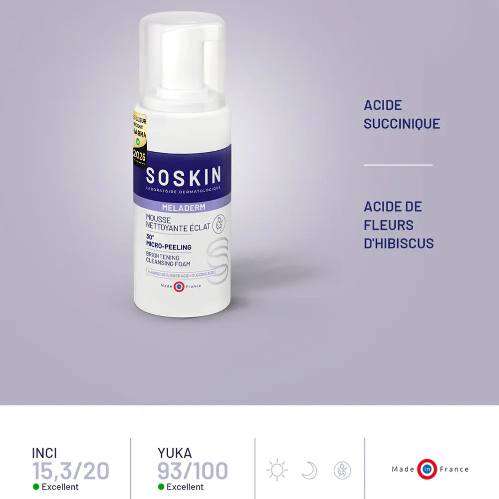Soskin Meladerm Mousse Nettoyante Éclat 100ml