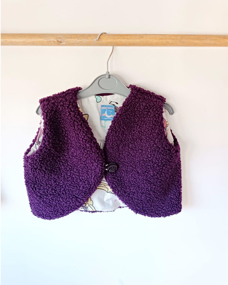 Baby Bulle Gilet et Snood en Coton - Mauve