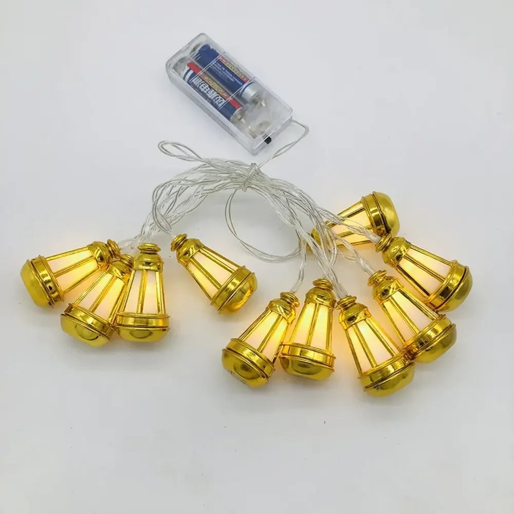 Guirlande Lumineuse LED avec Boîtier à Piles 1,65cm - Lanterne avec Etoiles