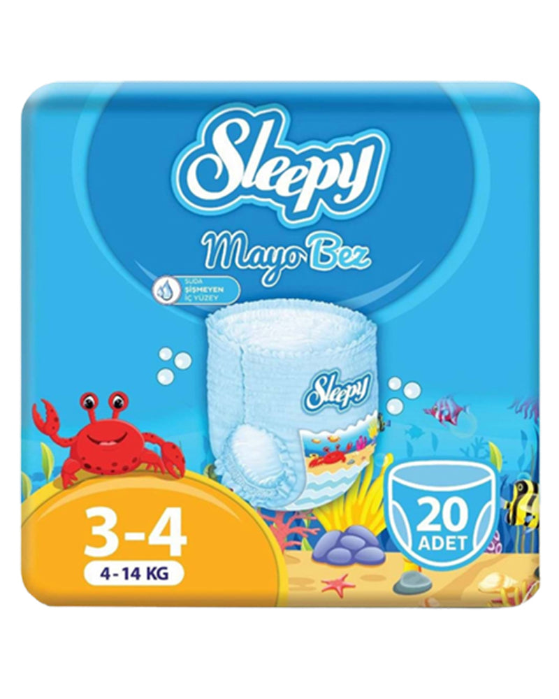 Sleepy Natural Couches de piscine Taille 3/4 - (4-14kg) 20 Unités