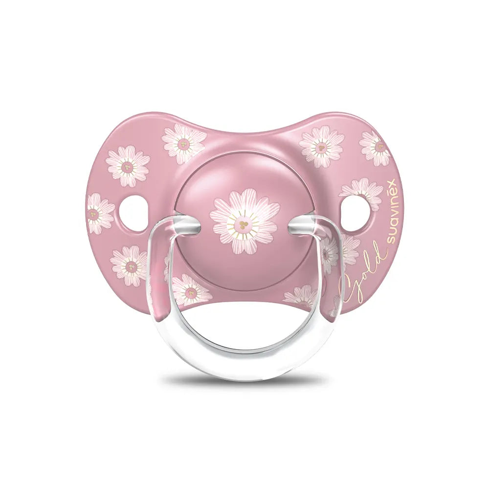 Suavinex Sucette Premium Silicone SX Pro Rose & Fleurs - 18M+