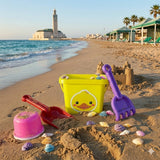 Seau de Plage avec Accessoires Multicolores - Jaune
