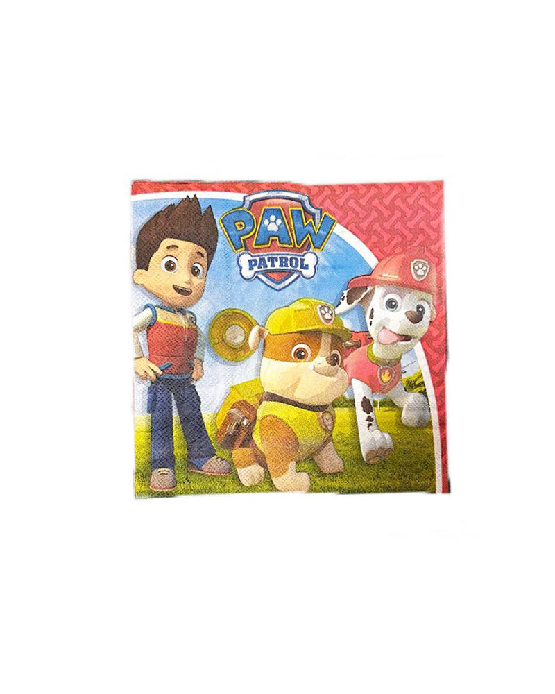 Pack de 10 Servilletas de Papel - Patrulla Canina